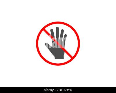 Ne touchez pas l'icône. Illustration vectorielle, conception plate. Illustration de Vecteur