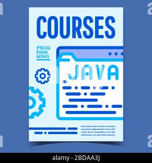 Cours Java : scénario de posters publicitaires créatifs Illustration de Vecteur