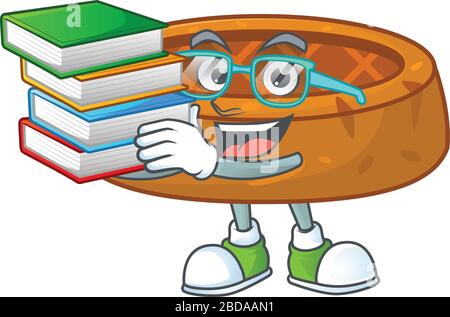 Un motif mascotte de cacacacacacahuètes caractère étudiant avec livre Illustration de Vecteur