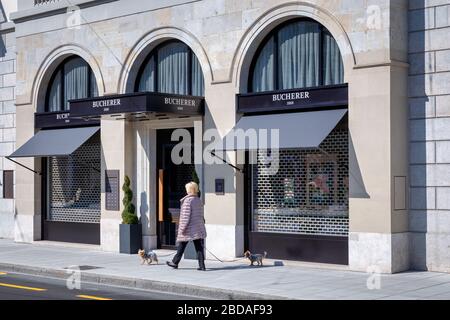Boutique de luxe Bucherer, Genève, Suisse Banque D'Images
