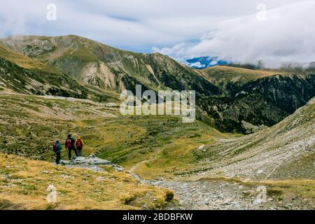 Vue sur le pic des Bastiments, dans les Pyrénées, Espagne. Banque D'Images