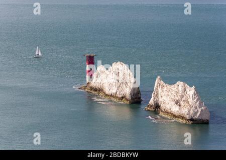 Les aiguilles, île de Wight, Angleterre, RU Banque D'Images