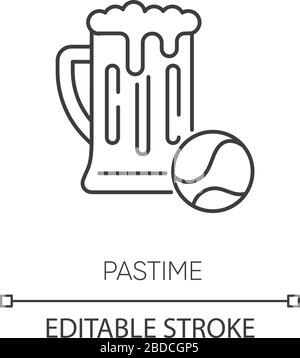 Icône linéaire parfaite de pixel pastime. Illustration personnalisable en ligne fine. Activités de loisirs, types de loisirs, hobbies contour symbol. Vecteur isolé Illustration de Vecteur