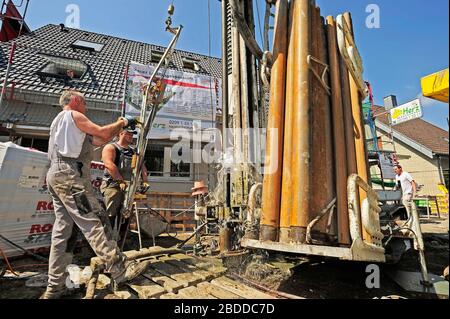 07.05.2013, Bottrop, Rhénanie-du-Nord-Westphalie, Allemagne - rénovation énergétique d'une maison à une seule famille dans le but de moderniser toute la maison avec Banque D'Images