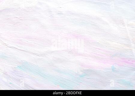 Ciel peint à la main avec fond de nuages, couleur rose pastel et bleu. Image de texture colorée fantaisie. Banque D'Images