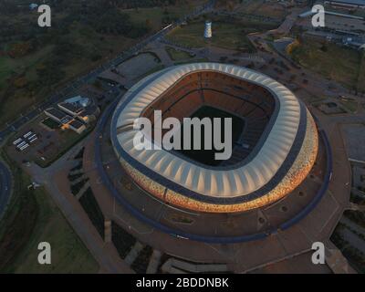 Photo aérienne du stade Soccer City/FNB de Johannesburg, qui a accueilli la finale de la coupe du monde de la FIFA 2010 Banque D'Images