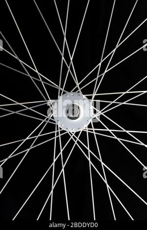 Fermer jusqu'à la roue d'un vélo Banque D'Images