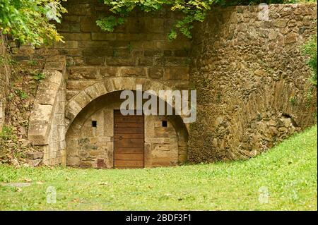 Une porte latérale du château de Dillenburg, Allemagne Banque D'Images