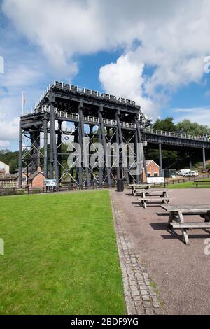 The Anderton Boat Lift; Northwich; Cheshire; Angleterre; Banque D'Images