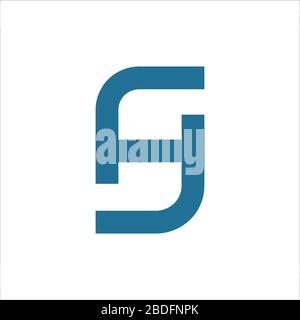 Première lettre logo hs ou modèle de dessin vectoriel de logo sh Illustration de Vecteur