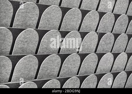 Paroi avec motif géométrique en plusieurs pièces Banque D'Images
