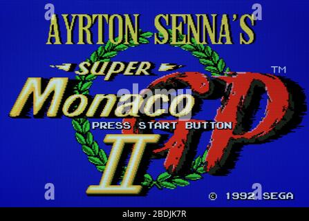 Jeu Sega Master System - Ayrton Senna's Super Monaco GP II - Cartouche Seulement