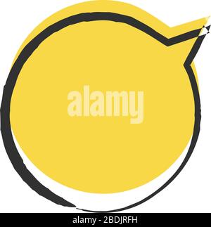 Grunge - cadre de bulle de discours dessiné à la main, icône de blog. Concept pour la conception de blogs, chat, forum, réseau social, communication. Illustration du vecteur de stock Illustration de Vecteur