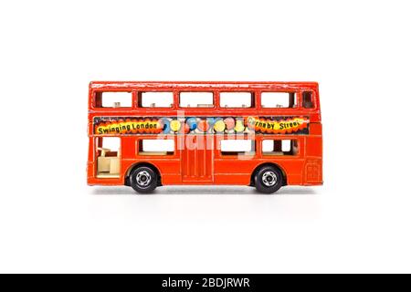 Lesney Products boîte de rencontre modèle voiture jouet 1-75 série n° 17 le Londoner Double-decker bus Banque D'Images