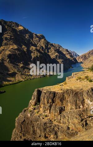 La Snake River à Hells Canyon, la frontière entre l'Oregon et l'Idaho USA Banque D'Images