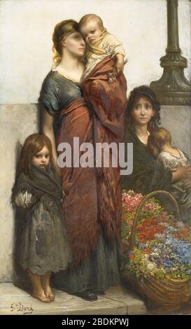 Gustave Doré à fleurs - Ventes de Londres Banque D'Images