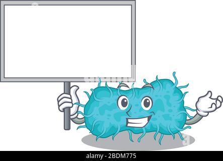 Une icône de style mascotte prokaryote bactérienne apporte un tableau Illustration de Vecteur