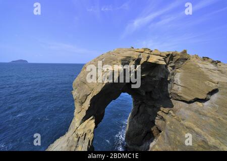 Elephant Trunk Rock dans la région de Shenao New Taipei City Taiwan Banque D'Images