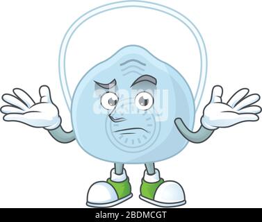 Une image du masque respiratoire dans le style mascotte mascotte Illustration de Vecteur