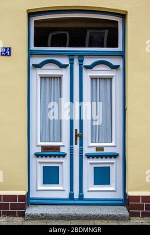 Haustür, Friedrichstadt, Nordfriesland Banque D'Images