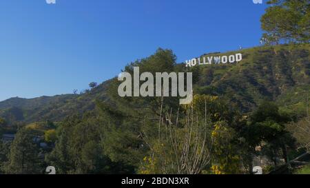 Panneau Hollywood dans les collines de Hollywood, Californie, USA - 18 MARS 2019 Banque D'Images