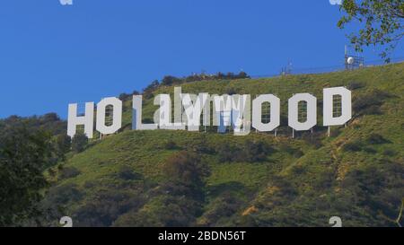 Panneau Hollywood dans les collines de Hollywood, Californie, USA - 18 MARS 2019 Banque D'Images