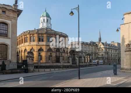 Le Sheldonian Theatre sur Broad Street, Oxford Banque D'Images