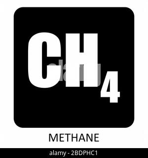 Icône de formule méthane Illustration de Vecteur