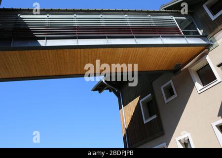 EHPAD. Résidence le Val Montjoie. Maison de retraite. Croix en bois. Saint-Gervais-les-bains. Haute-Savoie. France. Banque D'Images