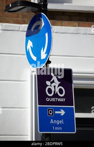 Quietway cycle Lane Londres, Royaume-Uni Banque D'Images