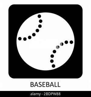 Illustration de l'icône de baseball Illustration de Vecteur