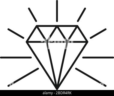 Icône de démarrage Diamond. Icône vectorielle de démarrage en losange pour la conception de sites Web isolée sur fond blanc Illustration de Vecteur