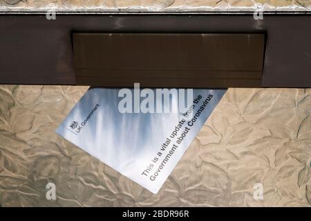 09 avril 2020. Norfolk, Royaume-Uni. Une lettre arrive du gouvernement britannique avec une mise à jour sur la pandémie de Coronavirus. Crédit: UrbanImages-News/Alay Banque D'Images