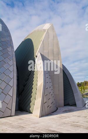 Le Centre islamique Rijeka, dans une banlieue de Rijeka, comté de Primorje-Gorski Kotar, Croatie. Ouvert en 2013 grâce à un don du Qatar Banque D'Images