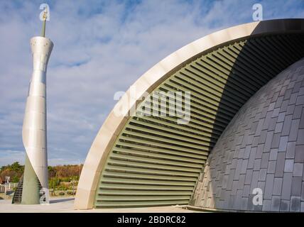 Le Centre islamique Rijeka, dans une banlieue de Rijeka, comté de Primorje-Gorski Kotar, Croatie. Ouvert en 2013 grâce à un don du Qatar Banque D'Images