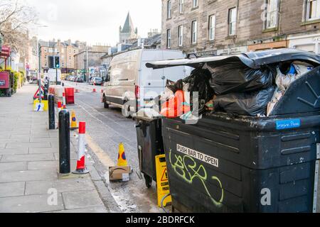 Bacs débordants Raeburn place, Stockbridge Banque D'Images