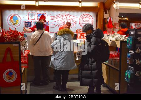 Le bureau de poste principal du Père Noël est dans le cercle arctique par la capitale Lappish Rovaniemi c'est le seul poste de Noël du Père des services postaux finlandais Banque D'Images