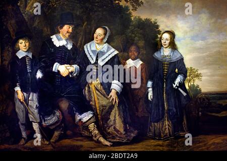 Groupe familial dans un paysage 1645-48 Frans Hals 1582/83-1666 néerlandais flamand aux Pays-Bas Banque D'Images