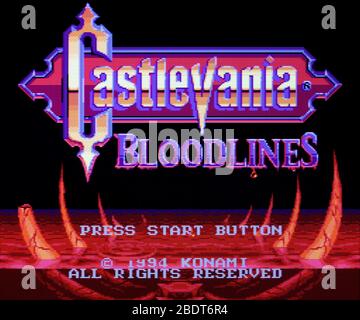 Castlevania Bloodlines - Sega Genesis Mega Drive - usage éditorial seulement Banque D'Images