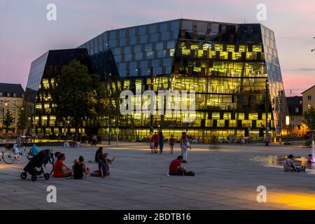 Universität Bibliothek Freiburg, Neubau, Am Platz der Universität, Freiburg im Breisgau, Banque D'Images