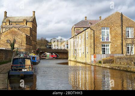 Leeds et Liverpool Canal Skipton 15-03-2020 Banque D'Images