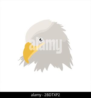 Illustration du personnage de l'emblème de la moto avec clip à tête aigle Illustration de Vecteur