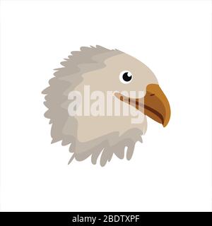 Illustration du personnage de l'emblème de la moto avec clip à tête aigle Illustration de Vecteur