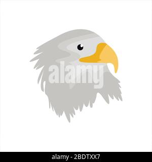 Illustration du personnage de l'emblème de la moto avec clip à tête aigle Illustration de Vecteur