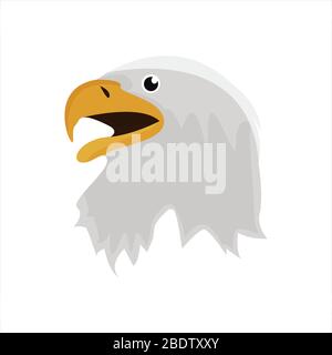 Illustration du personnage de l'emblème de la moto avec clip à tête aigle Illustration de Vecteur