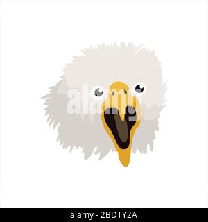 Illustration du personnage de l'emblème de la moto avec clip à tête aigle Illustration de Vecteur