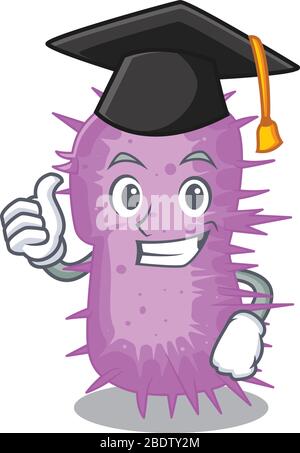 Heureux visage d'acinetobacter baumannii dans chapeau noir pour la cérémonie Illustration de Vecteur