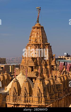 Sri Chandra Prabhu Swami Jain Temple Jaisalmer fort Rajasthan Inde Banque D'Images