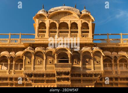 Raja Ka Mahal Palace Jaisalmer fort Rajasthan Inde Banque D'Images