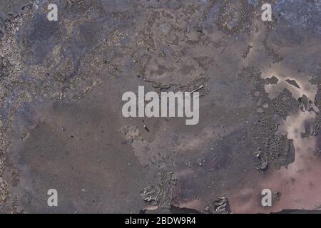 la texture de fer de la partie brûlée de la voiture avec de la rouille Banque D'Images